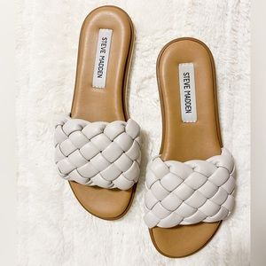 Steve Madden Paislee Slide Sandal size 7 color Bone